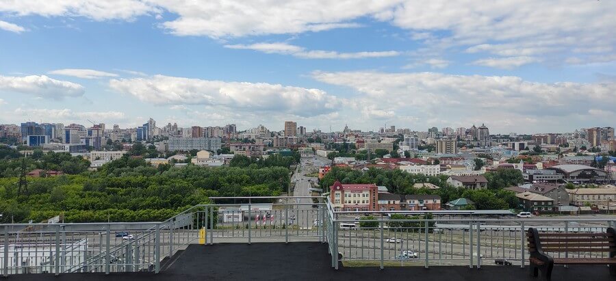 Панорама Барнаула — города прилёта рейса KV 103 из Красноярска