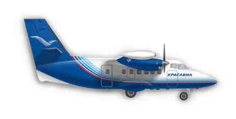 Самолёт L-410 UVP-E20 в ливрее КрасАвиа